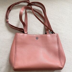 Dagne Dover Allyn Tote genuine pink/ peach shade leather